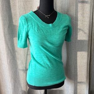 J. Crew Vibrant Green Knit Top